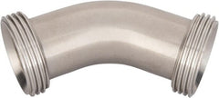 VNE - 1-1/2", Bevel Seat Style, Sanitary Stainless Steel Pipe 45° Elbow - Threaded Ends Connection, Grade 316/316L - Exact Tooling