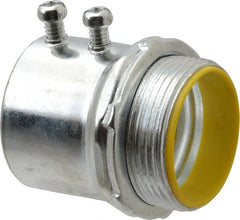 Cooper Crouse-Hinds - 1-1/2" Trade, Steel Set Screw Straight EMT Conduit Connector - Insulated - Exact Tooling