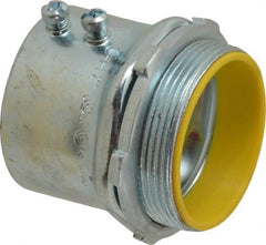 Cooper Crouse-Hinds - 2" Trade, Steel Set Screw Straight EMT Conduit Connector - Insulated - Exact Tooling