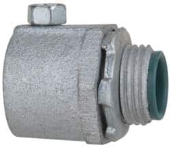 Cooper Crouse-Hinds - 1" Trade, Malleable Iron Set Screw Straight Rigid/Intermediate (IMC) Conduit Connector - Insulated - Exact Tooling