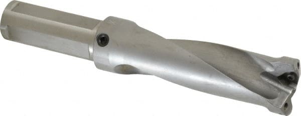 Kennametal - 4.1" Max Drill Depth, 2.5xD, 1-5/8" Diam, Indexable Insert Drill - 2 Inserts, 1-1/4" Shank Diam, Straight Shank - Exact Tooling