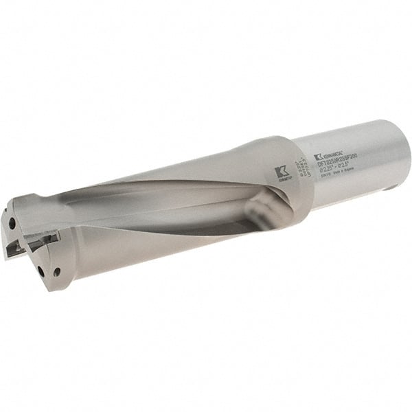 Kennametal - 143mm Max Drill Depth, 2.5xD, 2-1/2" Diam, Indexable Insert Drill - 2 Inserts, 2" Shank Diam, Straight Shank - Exact Tooling