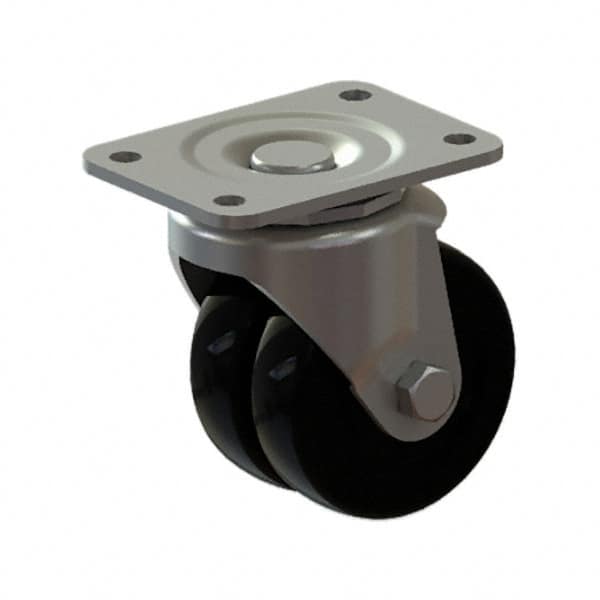 E.R. Wagner - 3" Diam x 3-7/8" OAH Standard Caster - 3-7/8 Inch Overall Height, For Medium Duty - Exact Tooling