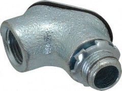 Cooper Crouse-Hinds - 1/2" Trade, Malleable Iron Threaded Angled Rigid/Intermediate (IMC) Conduit Elbow - Insulated - Exact Tooling