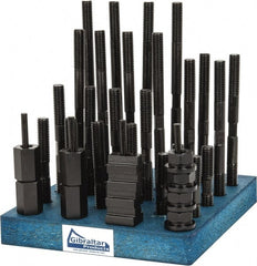 Gibraltar - 38 Piece, 1/2-13 Stud, 9/16" T Slot, T Nut & Stud Kit - 7/8" T-Slot Nut Width, 3, 4, 5, 6, 7, 8" Stud Lengths - Exact Tooling