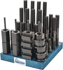 Gibraltar - 38 Piece, 3/4-10 Stud, 7/8" T Slot, T Nut & Stud Kit - 1-1/2" T-Slot Nut Width, 3, 4, 5, 6, 7, 8" Stud Lengths - Exact Tooling