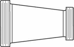VNE - 2-1/2 x 2" Bevel Seat Style Sanitary Stainless Steel Pipe Concentric Reducer - Exact Tooling