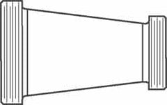 VNE - 2-1/2 x 1-1/2" Bevel Seat Style Sanitary Stainless Steel Pipe Concentric Reducer - Exact Tooling