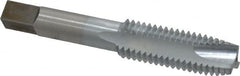 Made in USA - 5/8-11 UNC, 3 Flute, Chrome Finish, High Speed Steel Spiral Point Tap - Plug Chamfer, Right Hand Thread, 3-13/16" OAL, 1-13/16" Thread Length, 0.48" Shank Diam, 3B Class of Fit - Exact Tooling