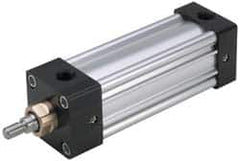 Parker - 10" Stroke x 1-1/2" Bore Double Acting Air Cylinder - 3/8 Port, 7/16-20 Rod Thread, 250 Max psi, -10 to 165°F - Exact Tooling