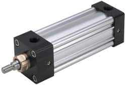 Parker - 5" Stroke x 1-1/2" Bore Double Acting Air Cylinder - 3/8 Port, 7/16-20 Rod Thread, 250 Max psi, -10 to 165°F - Exact Tooling