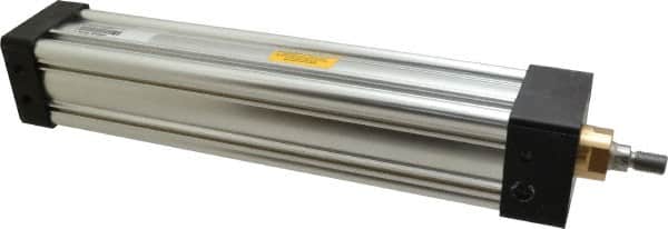 Parker - 10" Stroke x 2" Bore Double Acting Air Cylinder - 3/8 Port, 7/16-20 Rod Thread, 250 Max psi, -10 to 165°F - Exact Tooling