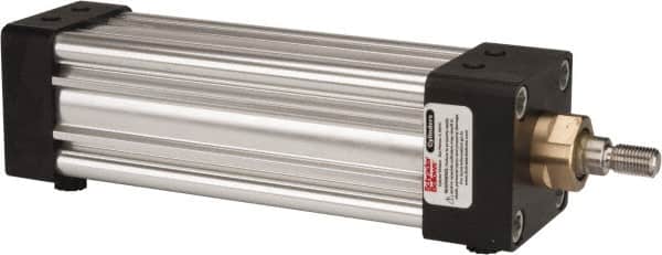 Parker - 5" Stroke x 2" Bore Double Acting Air Cylinder - 3/8 Port, 7/16-20 Rod Thread, 250 Max psi, -10 to 165°F - Exact Tooling
