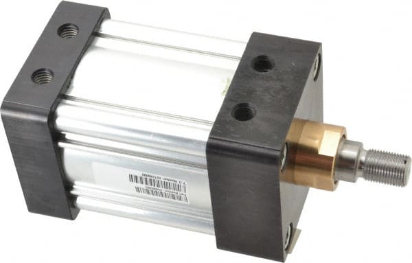 Parker - 2" Stroke x 3-1/4" Bore Double Acting Air Cylinder - 1/2 Port, 3/4-16 Rod Thread, 250 Max psi, -10 to 165°F - Exact Tooling