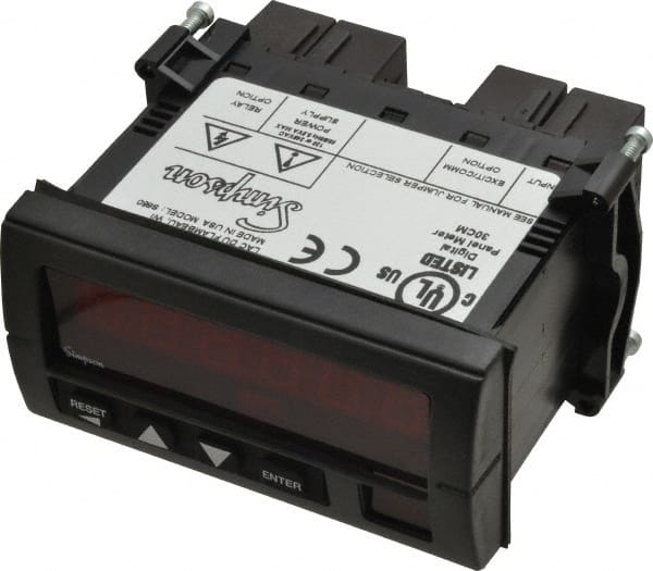 Simpson Electric - 6 Digit Red LED Display Counter - Front Panel Remote Reset - Exact Tooling