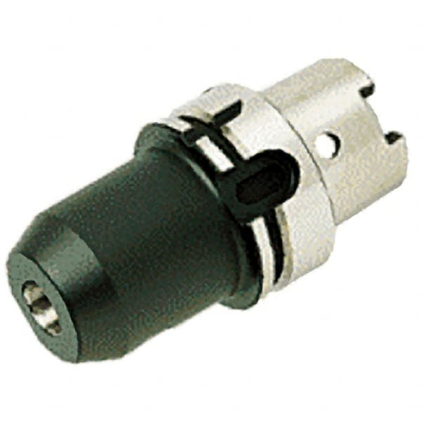 Iscar - HSK100A Taper Shank 1-1/4" Hole End Mill Holder/Adapter - 2-13/16" Nose Diam, 4" Projection, Through-Spindle Coolant - Exact Tooling