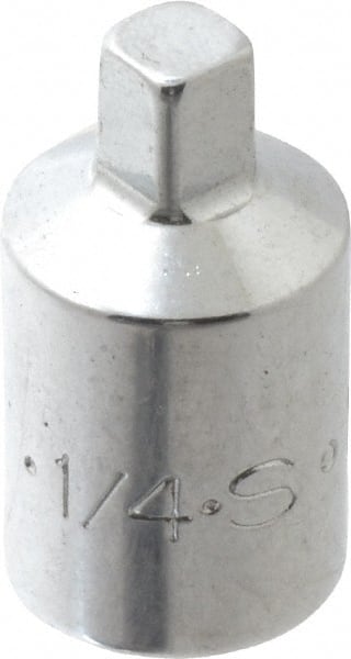 SK - 3/8" Drive, 1/4" Socket, Male Pipe Plug Socket - 4 Points, 1-1/8" OAL - Exact Tooling