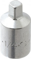 SK - 3/8" Drive, 1/4" Socket, Male Pipe Plug Socket - 4 Points, 1-1/8" OAL - Exact Tooling