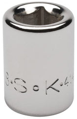 SK - 3/8" Drive, 3/8" Socket, Female Pipe Plug Socket - 4 Points, 1" OAL - Exact Tooling