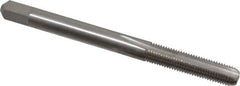 Interstate - #10-40 UNS 3B 4 Flute Bright Finish High Speed Steel Straight Flute Standard Hand Tap - Bottoming, Right Hand Thread, 2-3/8" OAL, H2 Limit, Oversize - Exact Tooling