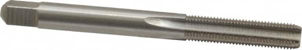 Interstate - #12-40 UNS 3B 4 Flute Bright Finish High Speed Steel Straight Flute Standard Hand Tap - Bottoming, Right Hand Thread, 2-3/8" OAL, H2 Limit, Oversize - Exact Tooling