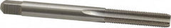 Interstate - #12-40 UNS 3B 4 Flute Bright Finish High Speed Steel Straight Flute Standard Hand Tap - Bottoming, Right Hand Thread, 2-3/8" OAL, H2 Limit, Oversize - Exact Tooling