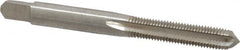 Interstate - 1/4-32 UNEF 4 Flute Bright Finish High Speed Steel Straight Flute Standard Hand Tap - Plug, Right Hand Thread, 2-1/2" OAL, H3 Limit, Oversize - Exact Tooling