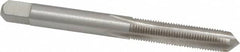 Interstate - 1/4-36 UNS 4 Flute Bright Finish High Speed Steel Straight Flute Standard Hand Tap - Plug, Right Hand Thread, 2-1/2" OAL, H2 Limit, Oversize - Exact Tooling