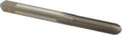 Interstate - 1/4-40 UNS 4 Flute Bright Finish High Speed Steel Straight Flute Standard Hand Tap - Bottoming, Right Hand Thread, 2-1/2" OAL, H2 Limit, Oversize - Exact Tooling