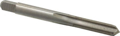 Interstate - 1/4-80 UNS 3B 4 Flute Bright Finish High Speed Steel Straight Flute Standard Hand Tap - Plug, Right Hand Thread, 2-1/2" OAL, H2 Limit, Oversize - Exact Tooling