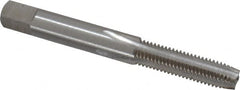 Interstate - 9/32-24 UNS 3B 4 Flute Bright Finish High Speed Steel Straight Flute Standard Hand Tap - Plug, Right Hand Thread, 2-23/32" OAL, H3 Limit, Oversize - Exact Tooling