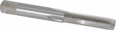 Interstate - 9/32-32 UNS 3B 4 Flute Bright Finish High Speed Steel Straight Flute Standard Hand Tap - Plug, Right Hand Thread, 2-23/32" OAL, H3 Limit, Oversize - Exact Tooling