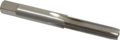 Interstate - 9/32-40 UNS 3B 4 Flute Bright Finish High Speed Steel Straight Flute Standard Hand Tap - Plug, Right Hand Thread, 2-23/32" OAL, H2 Limit, Oversize - Exact Tooling