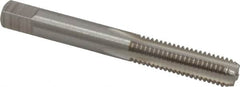 Interstate - 5/16-20 UNS 3B 4 Flute Bright Finish High Speed Steel Straight Flute Standard Hand Tap - Bottoming, Right Hand Thread, 2-23/32" OAL, H3 Limit, Oversize - Exact Tooling