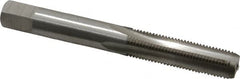 Interstate - 5/16-28 UNS 3B 4 Flute Bright Finish High Speed Steel Straight Flute Standard Hand Tap - Bottoming, Right Hand Thread, 2-23/32" OAL, H3 Limit, Oversize - Exact Tooling
