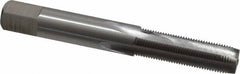 Interstate - 11/32-32 UNS 3B 4 Flute Bright Finish High Speed Steel Straight Flute Standard Hand Tap - Plug, Right Hand Thread, 2-15/16" OAL, H3 Limit, Oversize - Exact Tooling