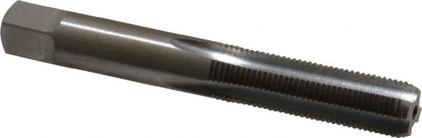 Interstate - 3/8-27 UNS 3B 4 Flute Bright Finish High Speed Steel Straight Flute Standard Hand Tap - Bottoming, Right Hand Thread, 2-15/16" OAL, H3 Limit, Oversize - Exact Tooling