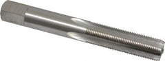 Interstate - 3/8-32 UNEF 4 Flute Bright Finish High Speed Steel Straight Flute Standard Hand Tap - Bottoming, Right Hand Thread, 2-15/16" OAL, H3 Limit, Oversize - Exact Tooling