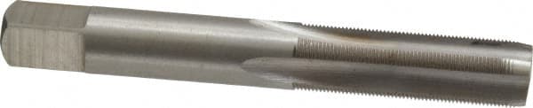 Interstate - 3/8-48 UNS 3B 4 Flute Bright Finish High Speed Steel Straight Flute Standard Hand Tap - Plug, Right Hand Thread, 2-15/16" OAL, H3 Limit, Oversize - Exact Tooling