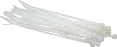 Thomas & Betts - 7.31" Long Natural (Color) Nylon Standard Cable Tie - 50 Lb Tensile Strength, 1.09mm Thick, 3-1/2" Max Bundle Diam - Exact Tooling