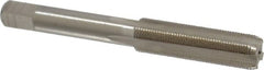 Interstate - 13/32-32 UNS 3B 4 Flute Bright Finish High Speed Steel Straight Flute Standard Hand Tap - Bottoming, Right Hand Thread, 3-5/32" OAL, H3 Limit, Oversize - Exact Tooling