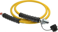 Enerpac - 1/4" Inside Diam x 1/4 NPT 6' Hydraulic Pump Hose - 10,000 psi, CH-604 Opposite End, Thermoplastic - Exact Tooling