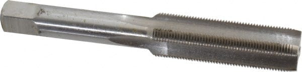 Interstate - 1/2-32 UNS 4 Flute Bright Finish High Speed Steel Straight Flute Standard Hand Tap - Plug, Right Hand Thread, 3-3/8" OAL, H3 Limit, Oversize - Exact Tooling