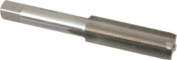 Interstate - 1/2-56 UNS 3B 4 Flute Bright Finish High Speed Steel Straight Flute Standard Hand Tap - Plug, Right Hand Thread, 3-3/8" OAL, H3 Limit, Oversize - Exact Tooling
