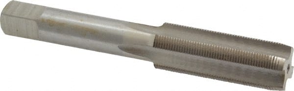 Interstate - 9/16-32 UNS 3B 4 Flute Bright Finish High Speed Steel Straight Flute Standard Hand Tap - Plug, Right Hand Thread, 3-19/32" OAL, H3 Limit, Oversize - Exact Tooling