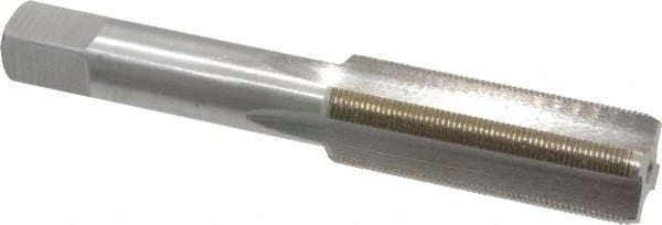 Interstate - 5/8-32 UNS 3B 4 Flute Bright Finish High Speed Steel Straight Flute Standard Hand Tap - Bottoming, Right Hand Thread, 3-13/16" OAL, H3 Limit, Oversize - Exact Tooling
