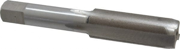 Interstate - 5/8-36 UNS 3B 4 Flute Bright Finish High Speed Steel Straight Flute Standard Hand Tap - Plug, Right Hand Thread, 3-13/16" OAL, H3 Limit, Oversize - Exact Tooling