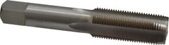 Interstate - 13/16-16 UNS 3B 4 Flute Bright Finish High Speed Steel Straight Flute Standard Hand Tap - Plug, Right Hand Thread, 4-15/32" OAL, H4 Limit, Oversize - Exact Tooling