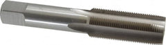 Interstate - 13/16-20 UNEF 3B 4 Flute Bright Finish High Speed Steel Straight Flute Standard Hand Tap - Plug, Right Hand Thread, 4-15/32" OAL, H4 Limit, Oversize - Exact Tooling