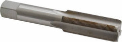 Interstate - 13/16-24 UNS 3B 4 Flute Bright Finish High Speed Steel Straight Flute Standard Hand Tap - Bottoming, Right Hand Thread, 4-15/32" OAL, H4 Limit, Oversize - Exact Tooling